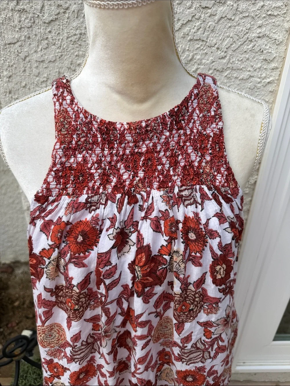 Free People Oh Baby Floral Smocked Boho Babydoll Mini Dress Women's Size XS